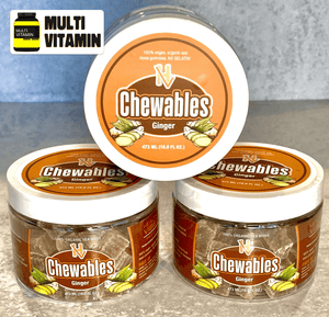 Ginger Chewables - Organic Sea Moss (Gummies) - Vegan Sea Moss Supplement - 60 Pcs Dietary Supplement - Superfood Seamoss Gummy - healthyvibezshop